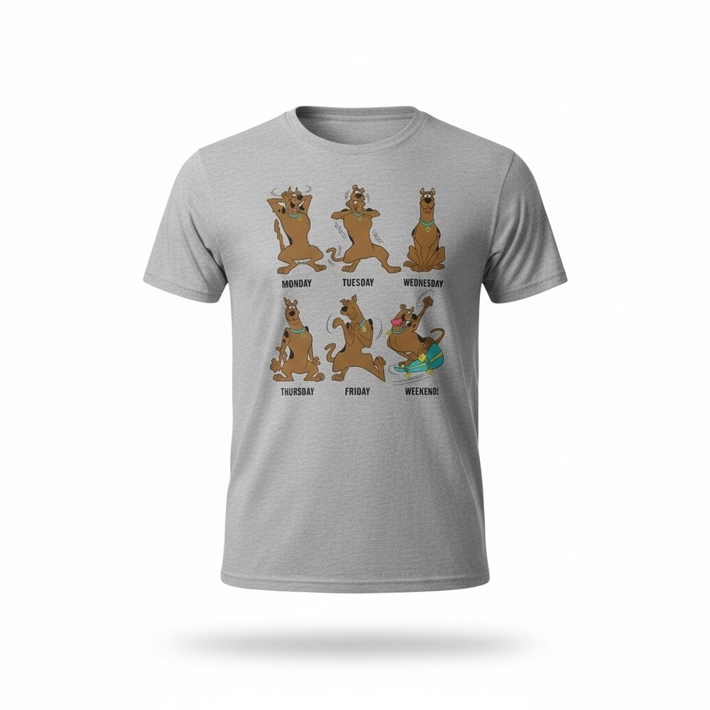 Unisex Scooby Doo Gray getting ready for the weekend T-Shirt